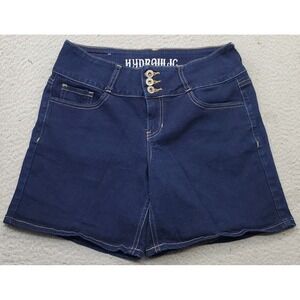 HYDRAULIC Nolita Curvy Shorts Womens 8 Blue Denim 5-Pocket Design 3-Button Fly